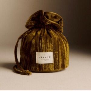Sezane Velvet Drawstring Pouch